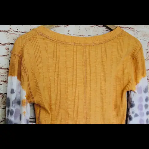 Free People We the free Big Sur Long Sleeve Amber Combo Shirt