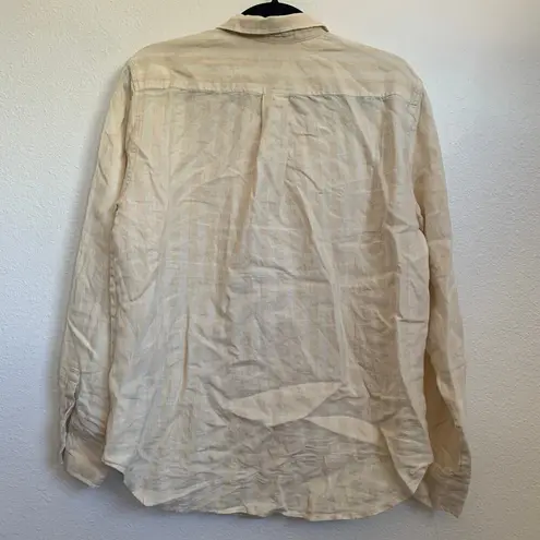 Everlane NEW  The Linen Relaxed Shirt in Beige/Cream Stripe