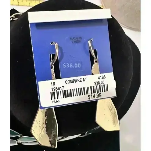 Bella Jack Jewelry Gold Tone Turquoise Blue Green Geometric Enamel Bib Set