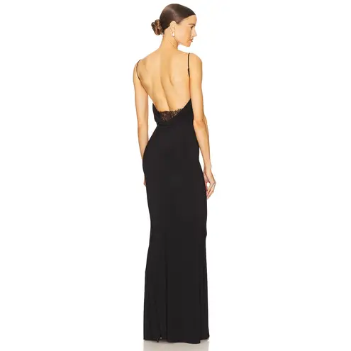 Katie May  Surreal Black Elegant Gown  Formal Stretch Minimalist Lace NWT Medium