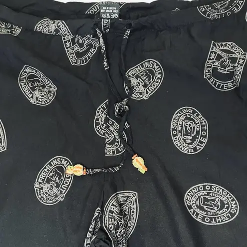 Ario | Black Drawstring Dinner & Drinks Beaded Boho Eclectic Pants Size S