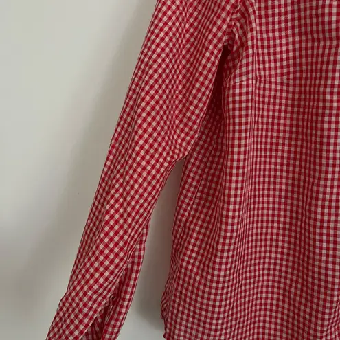 Vintage Jori California Red Gingham Western Button Up Shirt 70s Retro Blouse