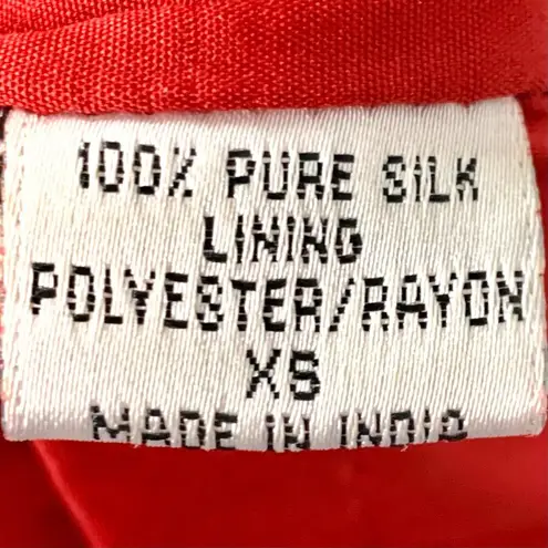 Andretta Donatello Red Gown XS Slit Mesh Beaded Detail Drama Glam Prom Pageant