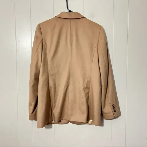 LL Bean Wool and Cashmere Blazer Size 8R Tan
