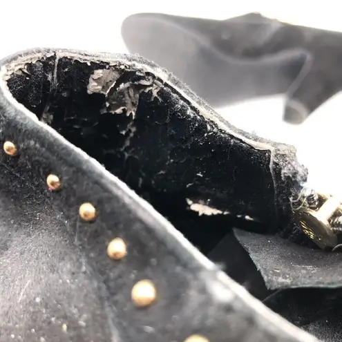 Tahari Womens Ramona Booties Heels Pumps Suede Studded Black Size 8.5