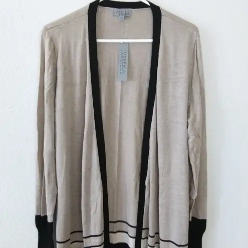 Joseph A. striped long cardigan sweater long sleeves Size Large