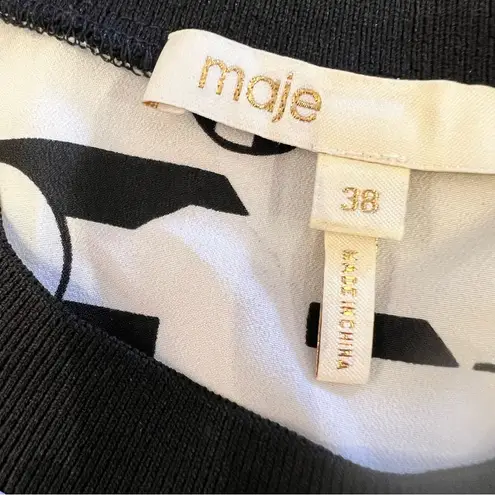 Maje Rosyla graphic pleated midi dress