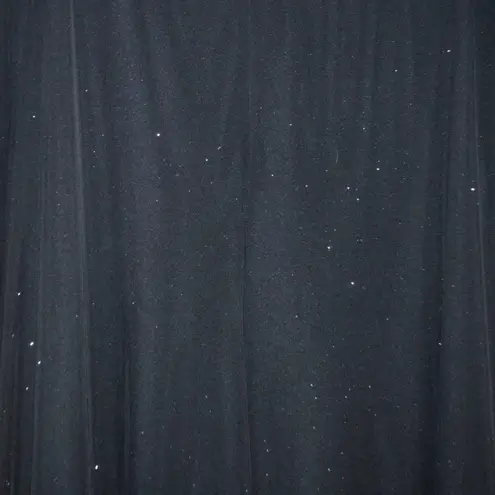 Connected Apparel Ladies XL Black Glitter Wide Flared Leg Palazzo Pants Party