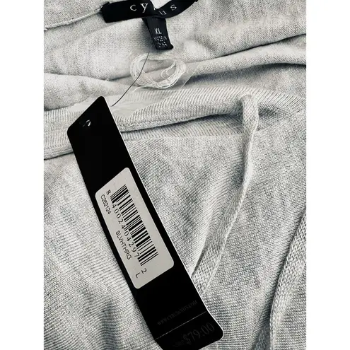 Cyrus NWT Light Gray Hoodie Sweater Size XL