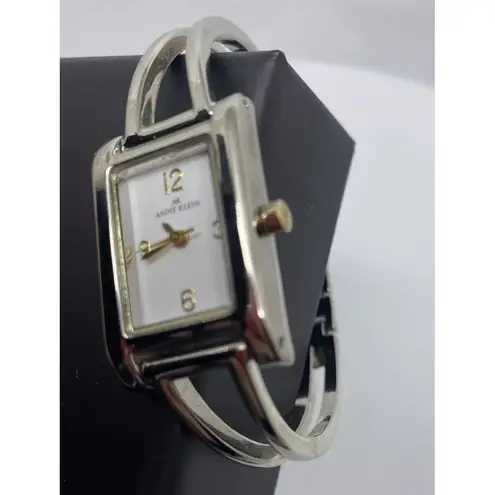 Anne Klein ‎ Silver Bracelet Designer Signed NEEDS BATTERY Watch Bracelet