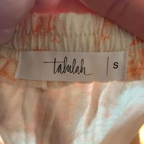 TALULAH Revolve lightweight pink floral layered S knee length skirt