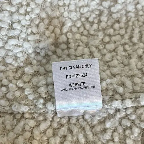 Lola & Sophie Cardigan Sweater Small Gray Open Front Suede RN#22535