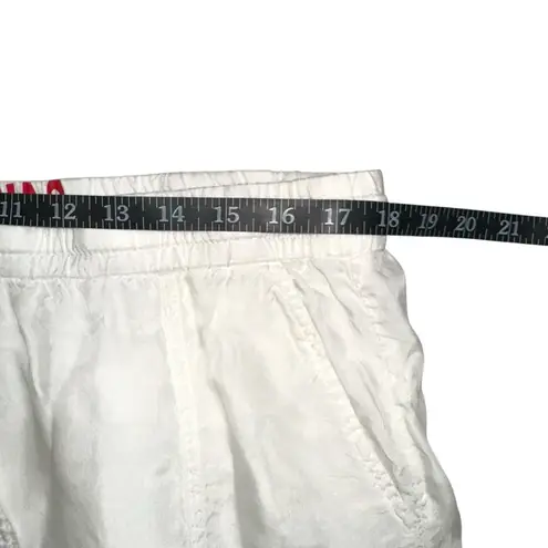 Johnny Was Ramble White Cupro Blend Jogger Pull-on Cargo Pants LARGE
