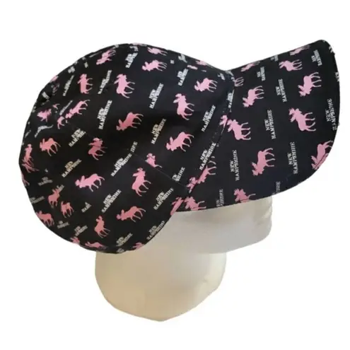 Eastern Illustrating New Hampshire 100% Cotton Moose Hat Baseball Cap New Black