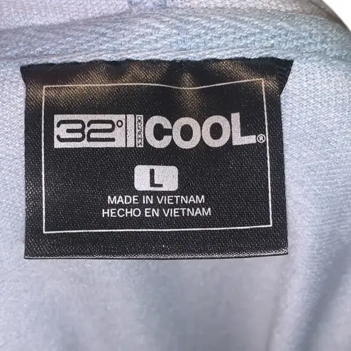 32 Degrees Heat 32 Degrees Cool Light Blue Full Zip-Up Hoodie Lightweight Pockets