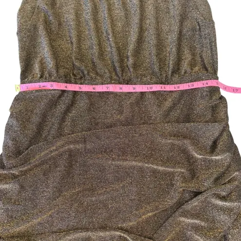 Evereve Ashlyn Bronze Shimmer Dress Ruched Bodycon Party Cocktail XL