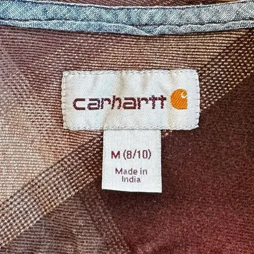 Carhartt  Women’s Beartooth Hooded Flannel Button Up Shirt Size M