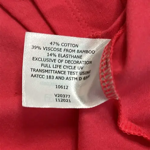 Coolibar 18” Plaka Knit Mid Rise Pink Active Skirt Skort UPF Size Large