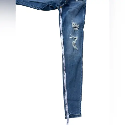 Maurice's  distressed skinny jeans with plaid accents XS