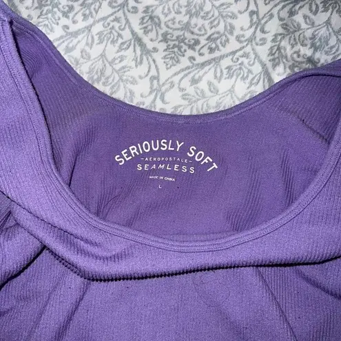 Aerie  and Aeropostale Crop top bundle set one shoulder scoop neck seamless size - Image 2