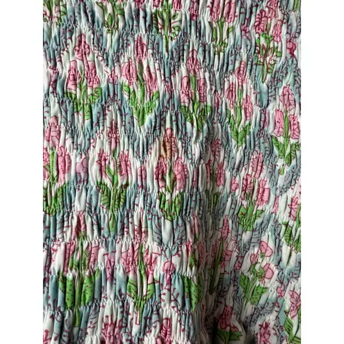 Darlington Isle Paradise Island Smocked Dress Sz. XS Blue