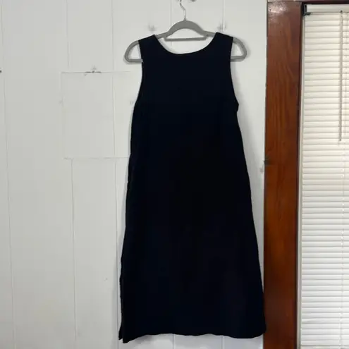 Mandal Bay Black Corduroy Midi Dress Embroidered Christmas Large