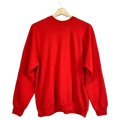 BJ Concept Design Vintage 80s 90s Red Long Sleeve Pullover Red Graphic Cheers Sweatshirt Holiday L