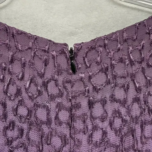 Lafayette 148 Purple Dress Sleeveless Textured Sheath Cocktail Size 4