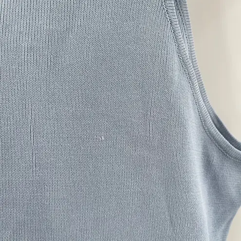 Equipment FEMME Tank Size Small Light Blue Racer *SAMPLE Stretch Ribbed Luxury