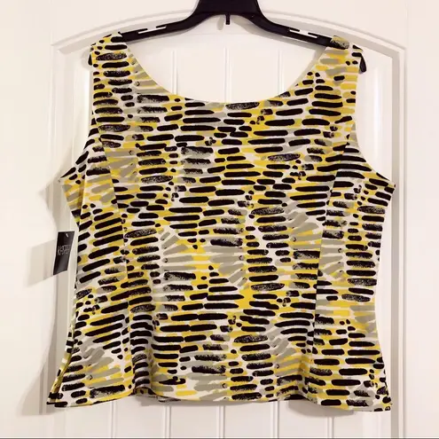 Kasper Helix Scuba Crepe Top, Size 12, NEW w/Tag Yellow