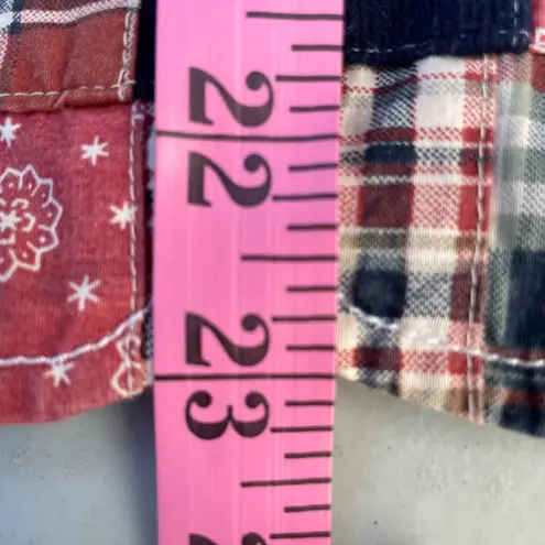 Vintage Y2K Patchwork Button Up Pink Blazer Size M