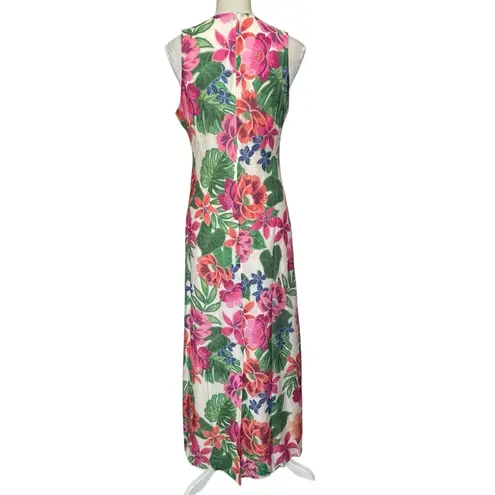 Willow Glenn Floral Sleeveless Maxi Dress Women’s Size M Hourglass Colorful Pink Size M