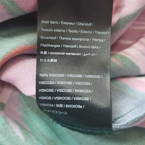 Farm Rio Tropical Pink Green Bohemian Romantic Nature Women's Maxi Skirt Size XL