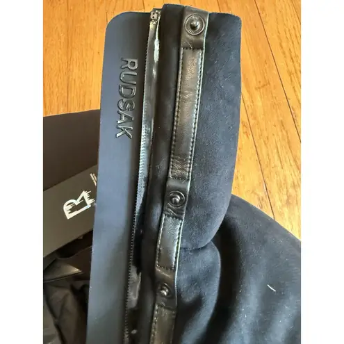 Rudsak Laurence Cropped Black Faux Suede Down Coat Women's Small NWT