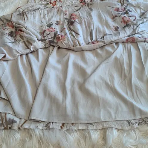 ALLSAINTS Ellie Dorada Floral 2-In-1 Skirt Dress in Ecru White Size 6