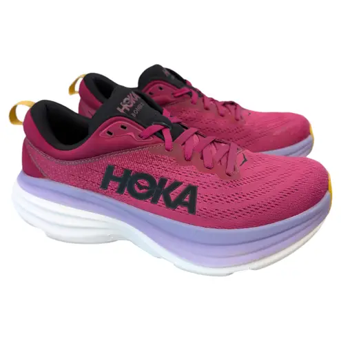 Hoka ONE ONE Bondi 8 Cherries Jubilee Pink Yarrow CJPY Womens Sneaker 9B