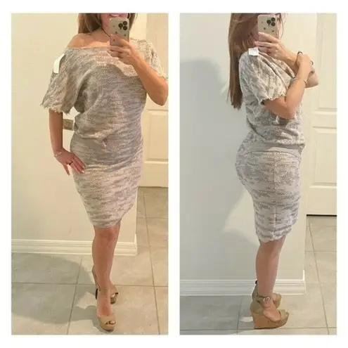 AF Vandevorst CASHMERE WOOL Dress linen LARGE Reversible beige NWT Tan