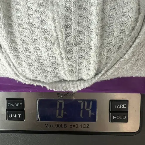 We The Free  Sweater Womens XS Thermal Waffle Knit Boho Minimalist Stretch Lounge