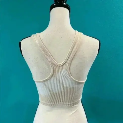 Aerie Offline by  tan tie dye stretchy athletic crop top in size xs