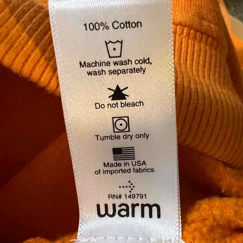 Warm Fun Orange Aloha Drawstring Sweatpants Cotton Fleece Relaxed Extra Small Size XS