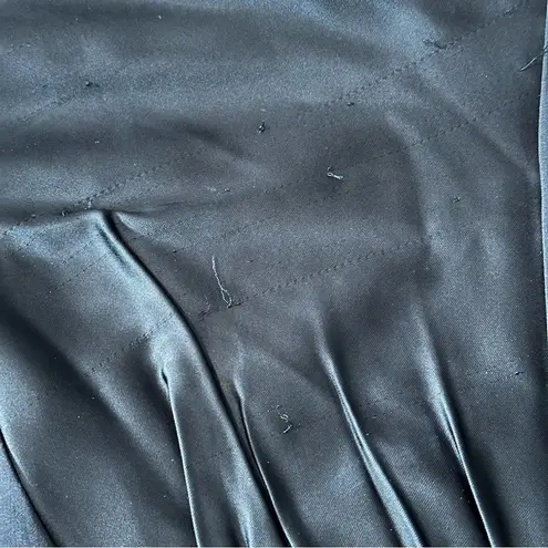 Reiss Women’s Size 4 Black Satin Sleeveless Asymmetrical Sheath Dress