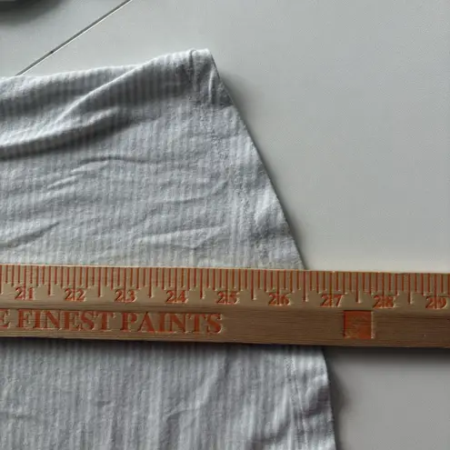 Lake Pajama Top Women Small Stripe Henley Modal Blend Long Sleeve Shirt Blue