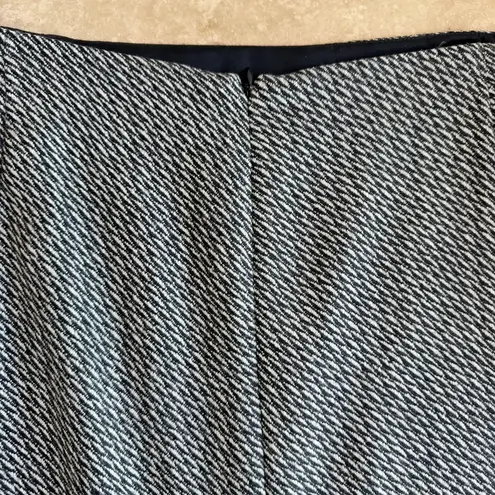 Anne Klein  Black White Geometric Wool Vintage Womens Size 14 Pencil Knee Length