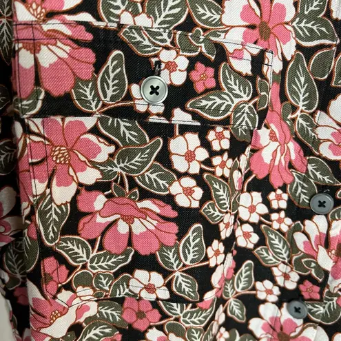 Outerknown  Floral Long Sleeve Romper, Size Large,  Linen & Organic Cotton NWT thumbnail 6