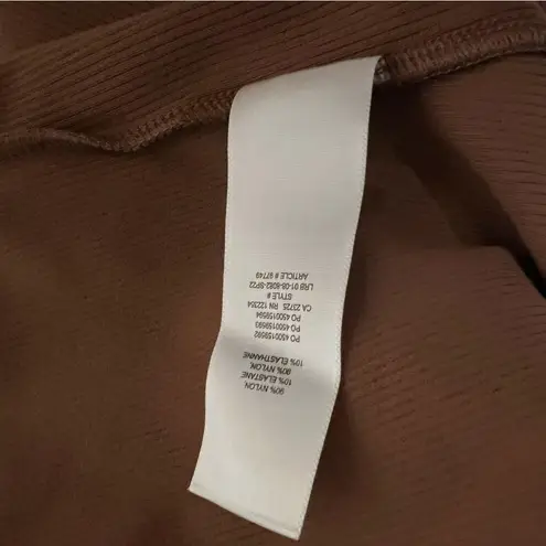 Babaton Aritzia Sculpt Ribbed Racerback Mini Dress in Brown, Size L