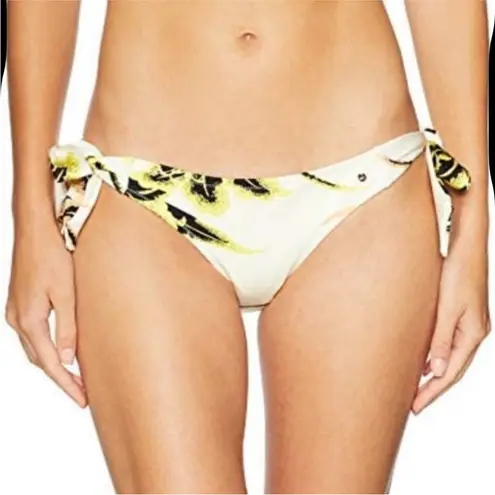 Derek Lam 10 CROSBY VANILLA YELLOW BLACK PRINT BIKINI BOTTOM M