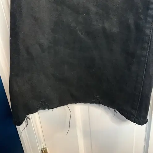 Tractr Black Premium Denim High Rise Wide Leg Button