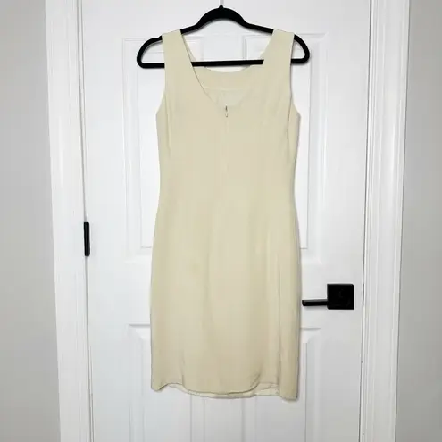 Escada Couture 100% Silk Sheath Dress Ivory Cream EU 38 US M Quiet Luxury Size undefined