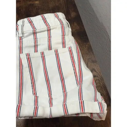 PacSun  Los Angeles Mom short striped red white blue Size 23 cotton  2" inseam