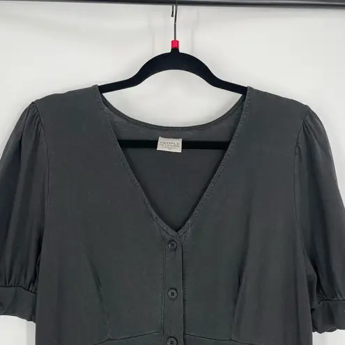 People of Leisure Women's Black & Blue Tie Dye Short Sleeve A